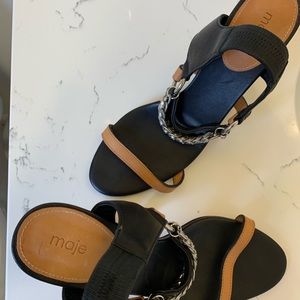 Maje sandals black and brown - size 40